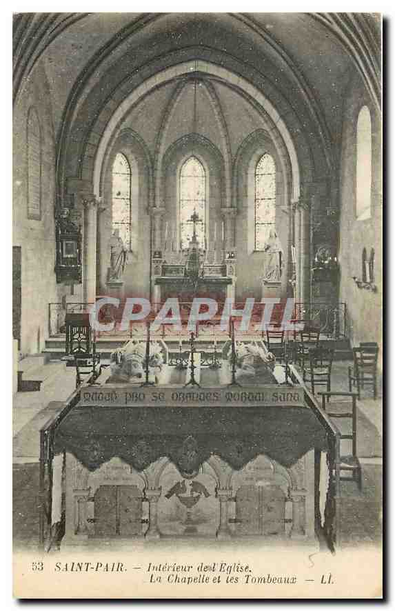 Saint-Pair — Intérieur de l'Église. La Chapelle et les Tombeaux — L.L.