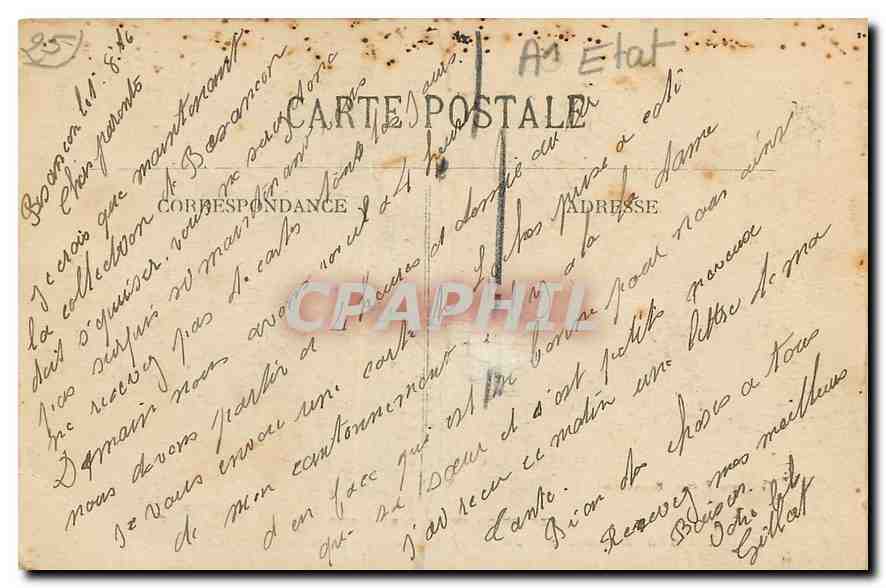 CPA Mouthier Vallee de la Loue Source du Pontet  — Rückseite