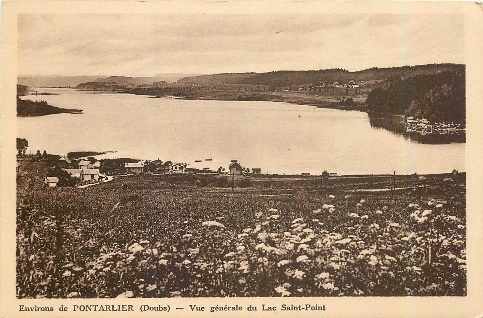 CPA Environs de Pontarlier Doubs Vue generale du Lac Saint Point 