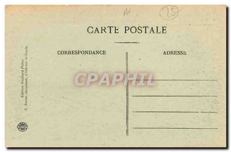 CPA Vallee de la Loue Route pittoresque de Mouthier a Pontarlier  — Rückseite