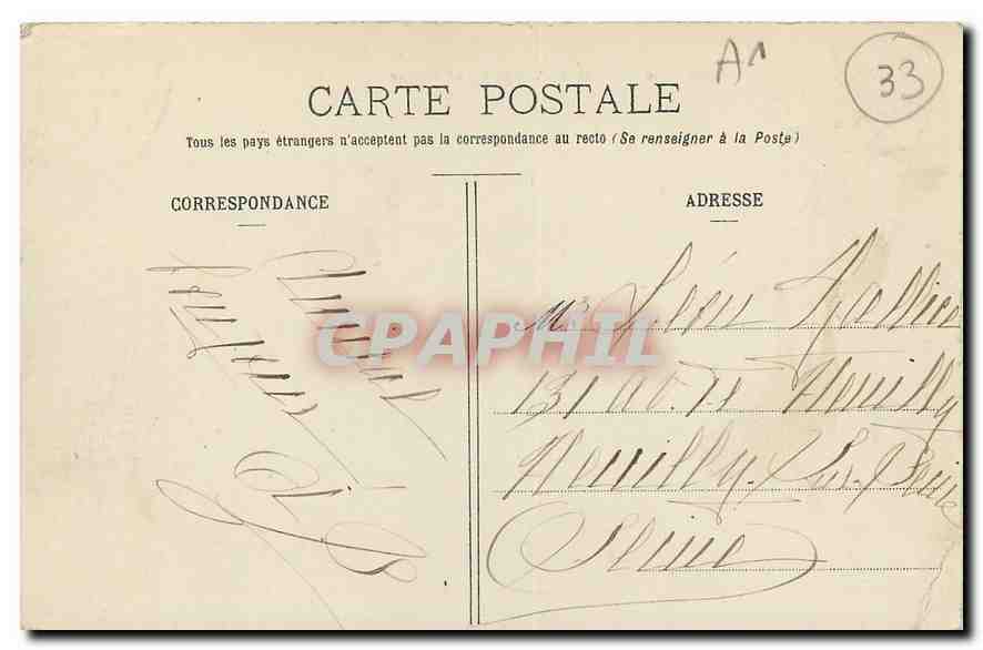 CPA Bordeaux Le Grand Theatre  — Verso
