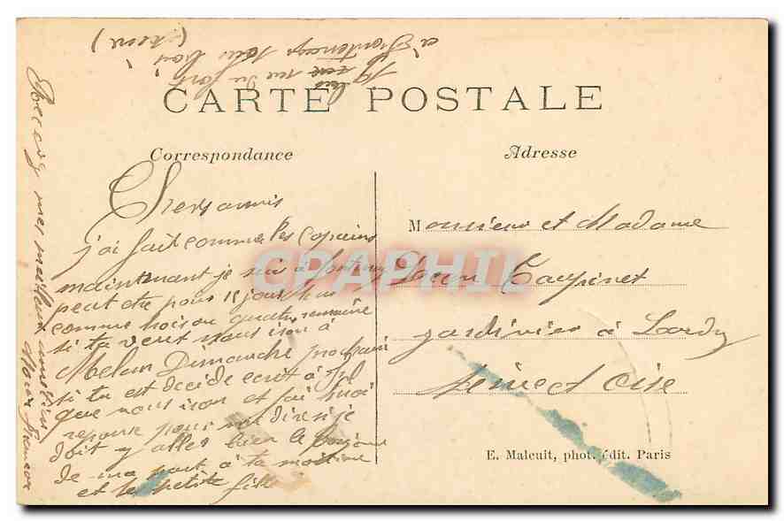 CPA Bois de Vincennes La Grotte et les Bords du Lac  — Verso
