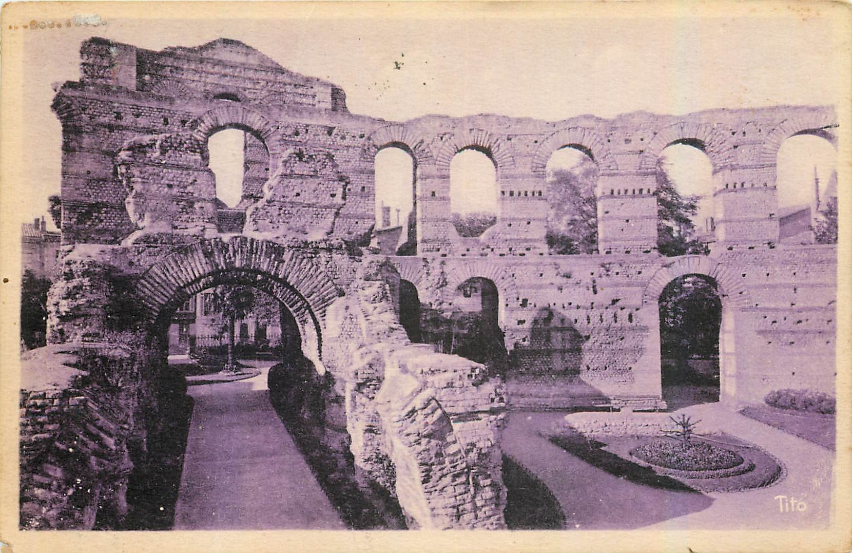 CPA Bordeaux Ruines du Palais Gallien 