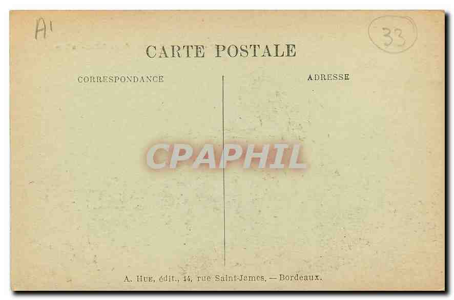 CPA Bordaeux Ruines du Palais Gallien  — Verso