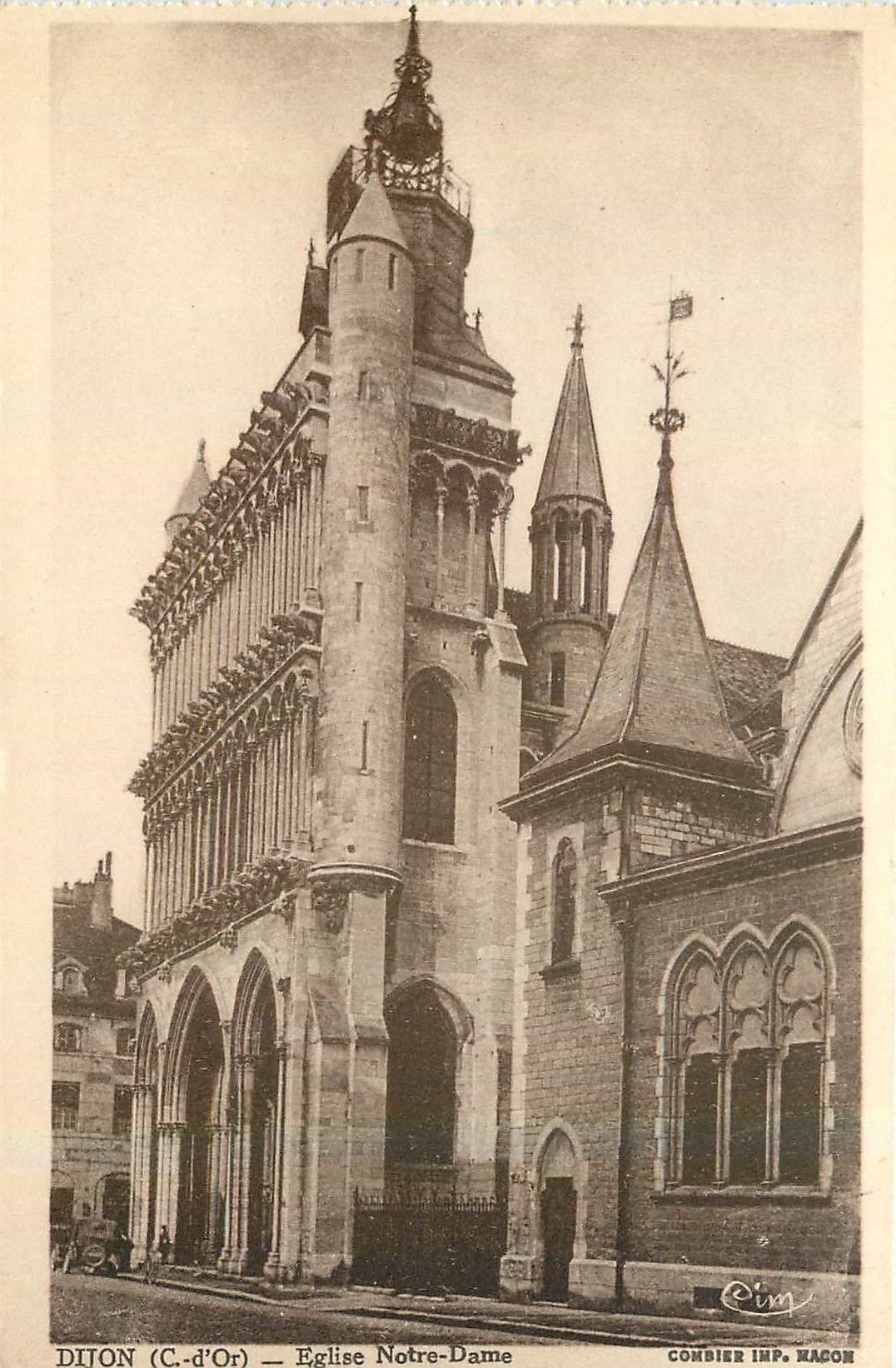 CPA Dijon C d'Or Eglise Notre Dame 