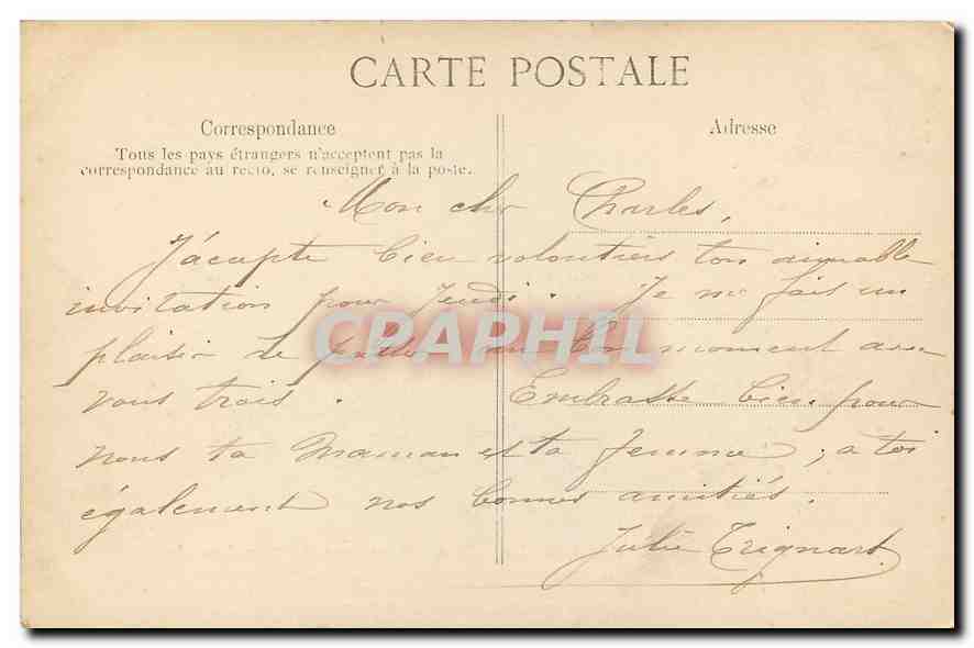 CPA Paris Hotel des Invalides Tombeau de Napoleon I  — Rückseite