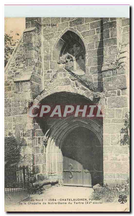 Chapelle de Notre-Dame du Tertre — Portail du XVᵉ siècle — Châtelaudren, Côtes-du-Nord