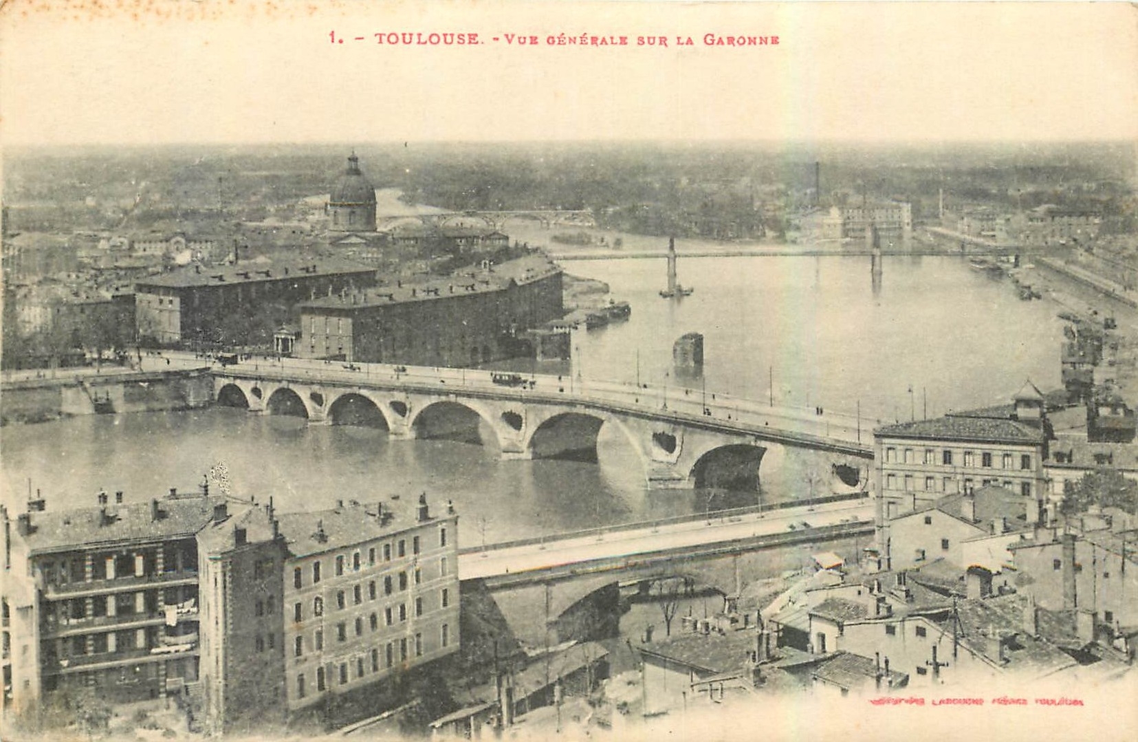 Toulouse - Allgemeiner Blick über die Garonne — Verlag Laborde Frères, n°1