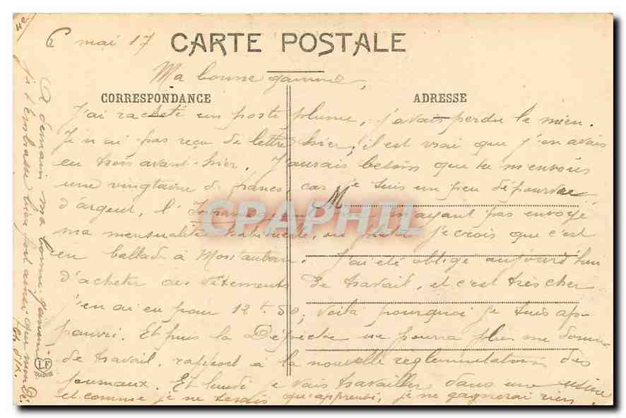 Toulouse - Allgemeiner Blick über die Garonne — Verlag Laborde Frères, n°1 — Rückseite