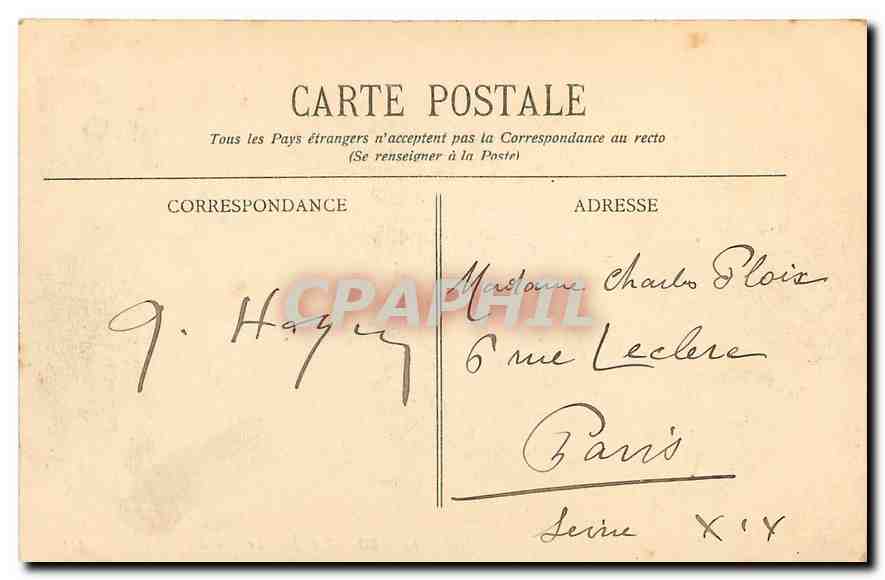 CPA Bordeaux Le Grand Theatre  — Verso