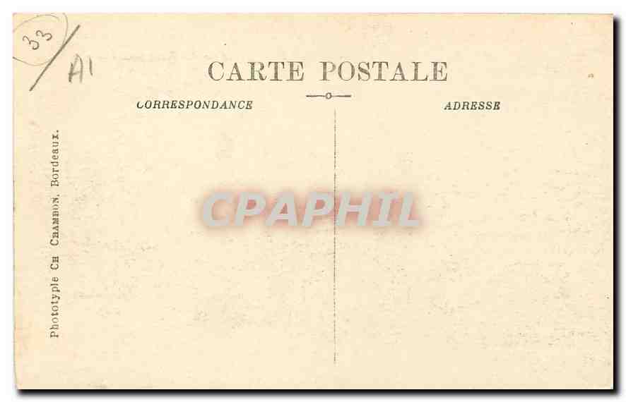 CPA Bordeaux Les Ruines du Palais Gallien  — Back