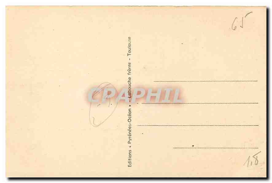 CPA Les Hautes Pyrenees Cauterets Vue generale  — Verso