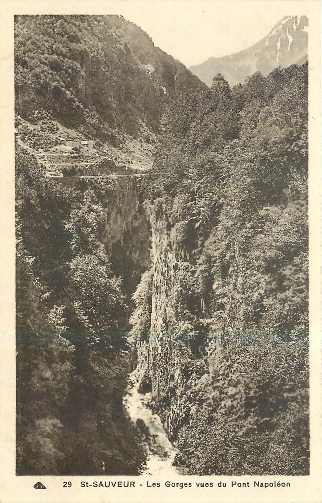 CPA St Sauveur Les Gorges vues du Pont Napoleon 