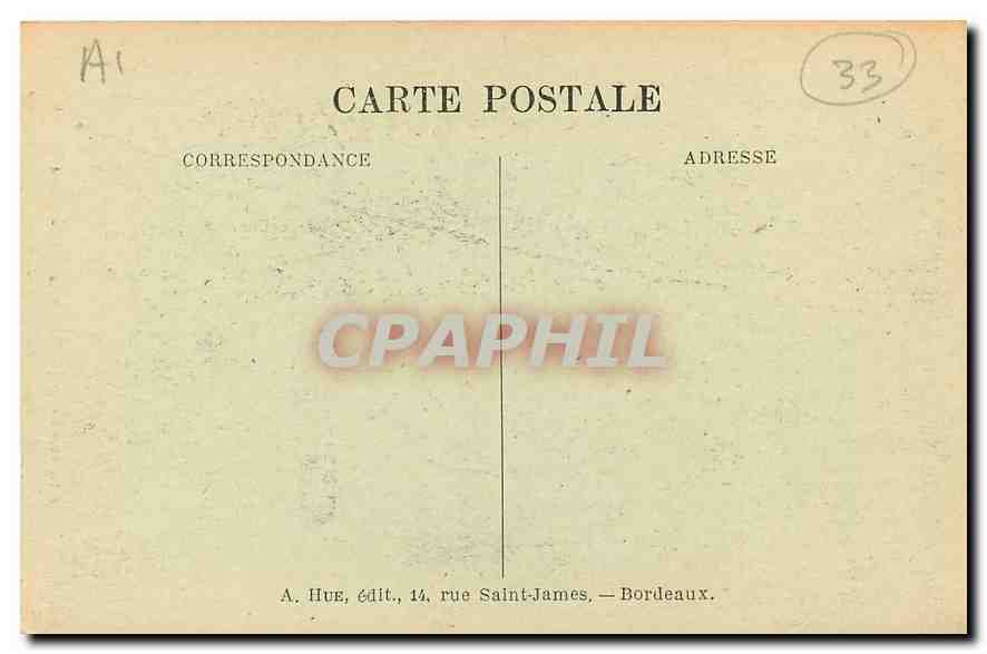 CPA Bordeaux Tour Saint Michel  — Verso