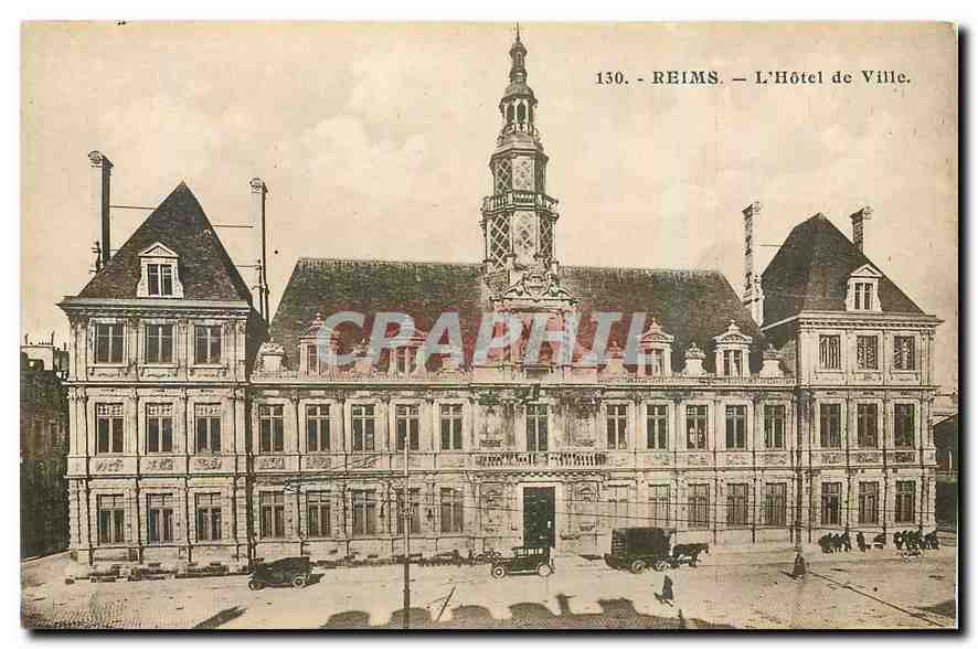 CPA Reims L'Hotel de Ville 