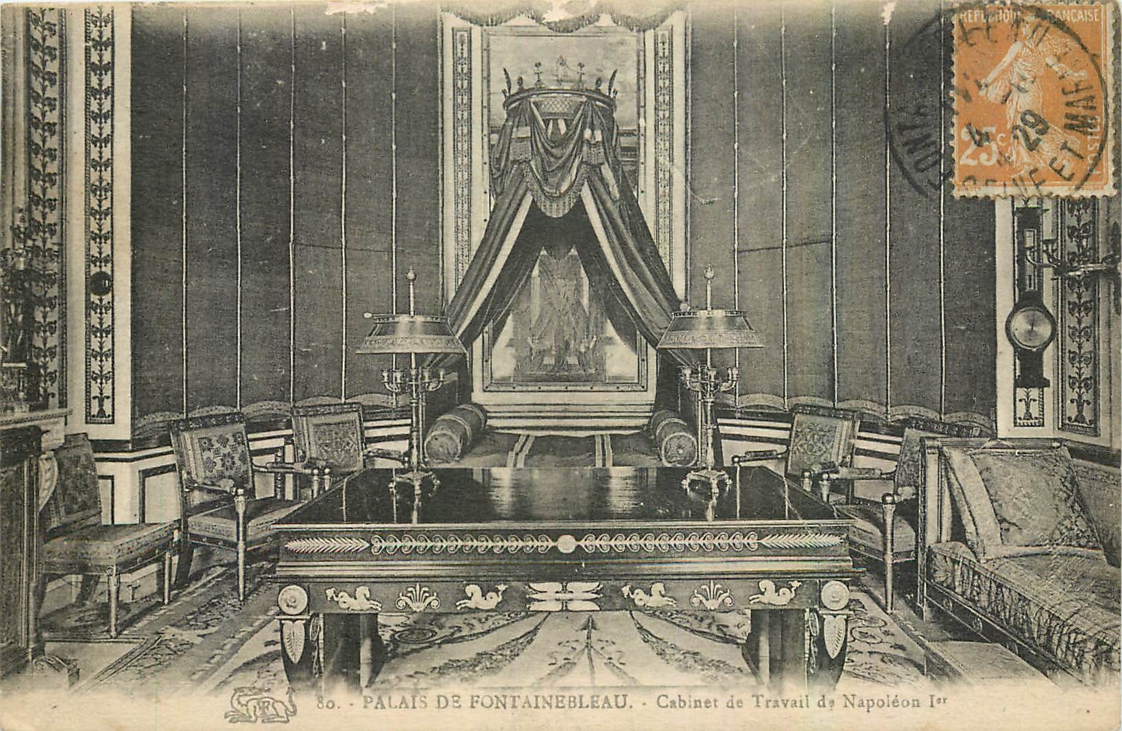 Schloss Fontainebleau — Arbeitszimmer Napoleons I. — Verlag: Schloss Fontainebleau, Nr. 80