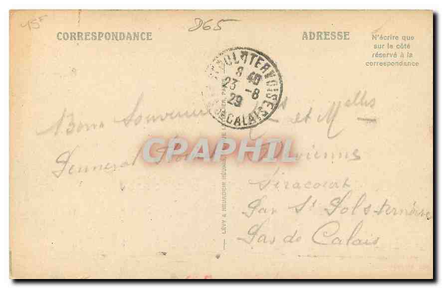 CPA Lourdes Benediction des Malades  — Verso