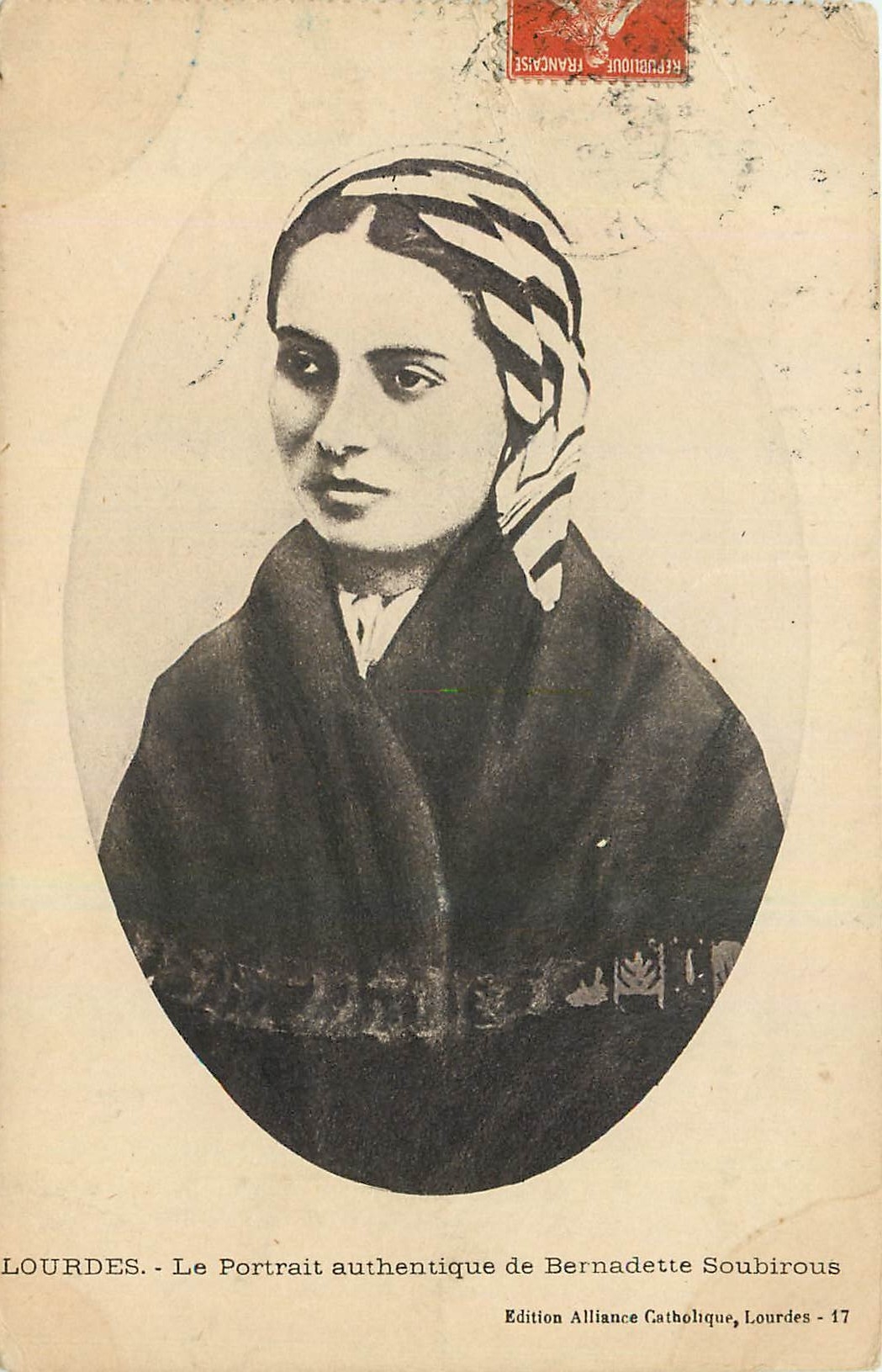 CPA Lourdes Le Portrait authentique de Bernadette Soubirous 