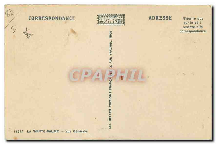 CPA La Sainte Baume Vue Generale  — Verso