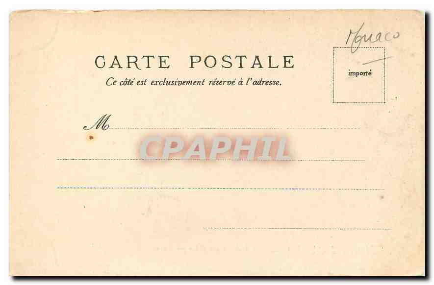 CPA Monte Carlo Le Theatre entre les palmiers  — Rückseite