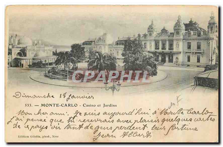 CPA Monte Carlo Casino et Jardins 