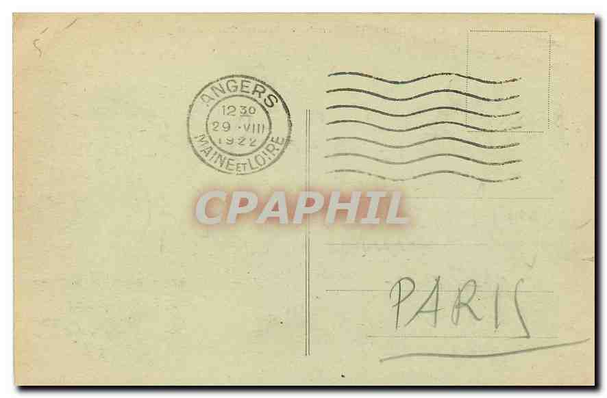 CPA Angers Place Lorraine et Jardin du Mail  — Back