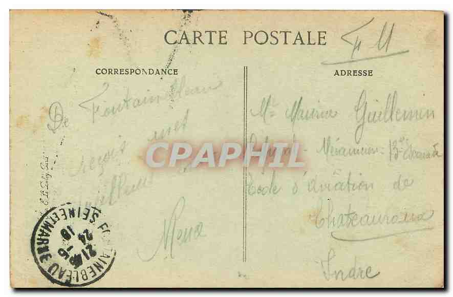 Palast von FONTAINEBLEAU — Allgemeiner Blick — Ausgabe der Breton Edition — Rückseite