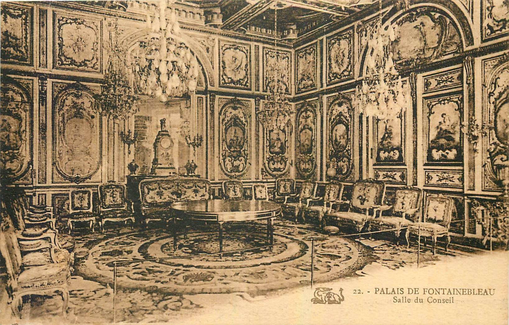 Schloss Fontainebleau — Salle du Conseil — Verlag unbekannt, Nr. 22