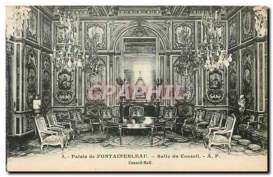 Schloss Fontainebleau — Ratssaal — Verlag E. Papaghin, Paris