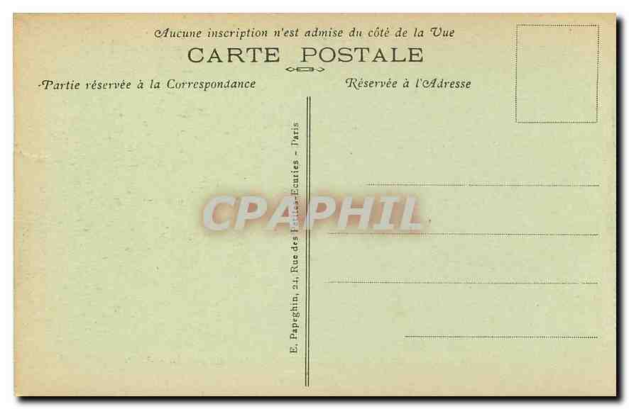 Schloss Fontainebleau — Ratssaal — Verlag E. Papaghin, Paris — Rückseite