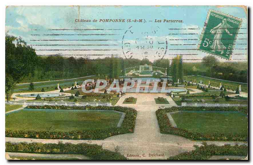 Château de POMPONNE (S.-&-M.) — Les Parterres — Edition C. Delchard