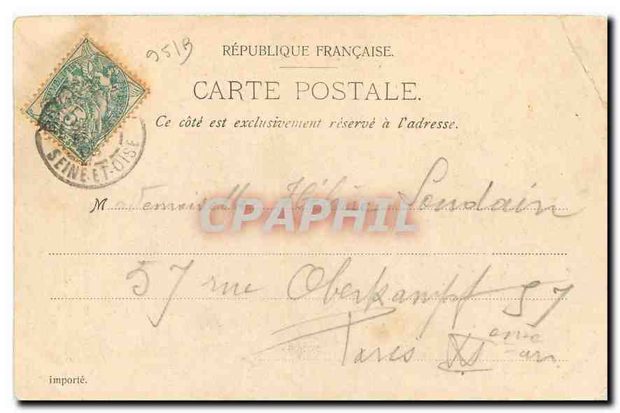 CPA Ruines de Chasse des ducs de Montmorency  — Back