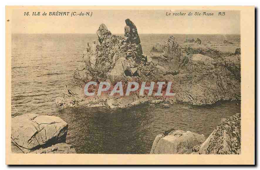 CPA Ile de Brehat C du N Le rocher de Ste Anne 