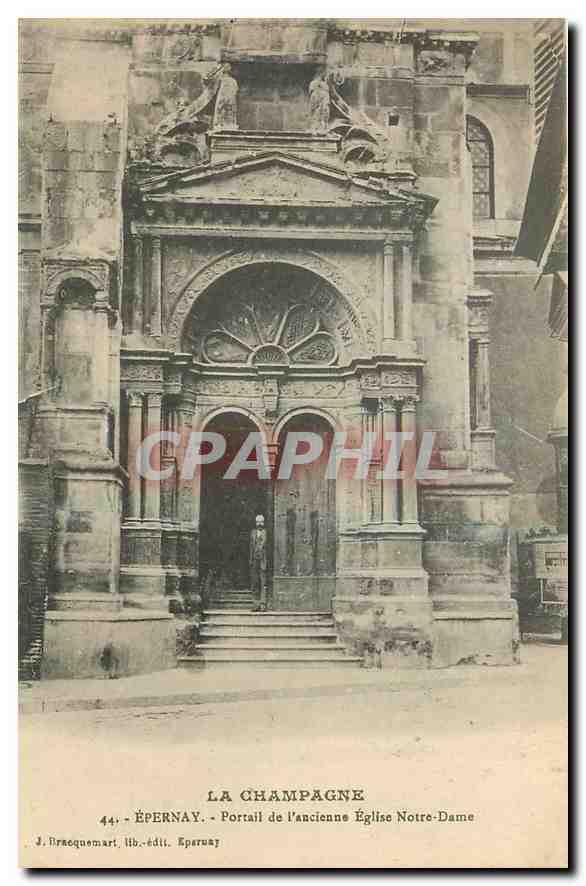 CPA La Champagne Epernay Portail de l'ancienne Eglise Notre Dame 