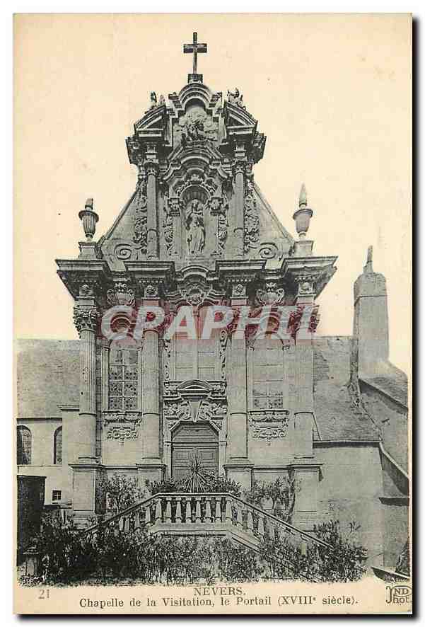 CPA Nevers Chapelle de la Visitation le Portail 