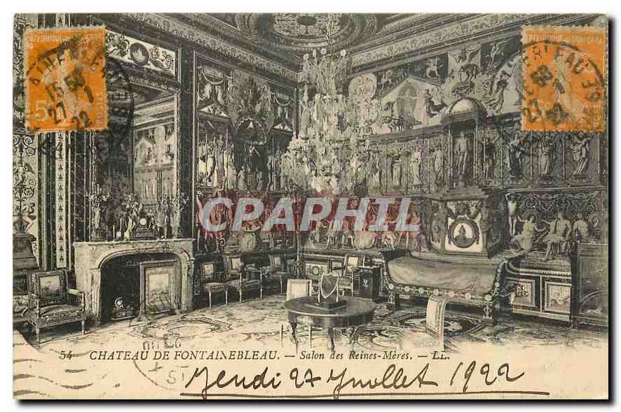 Schloss Fontainebleau — Salon des Reines-Mères — Lévy et Neudieux Décines, Paris