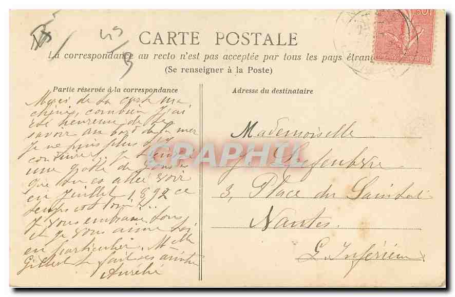CPA Environs d'Ancenis N D de Lourdes a Courrouce Chapelle Saint Florens — Verso
