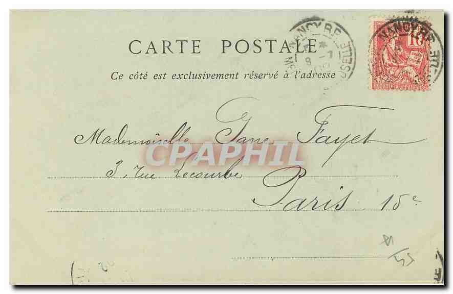 CPA Nancy La Fontaine de Neptune  — Rückseite