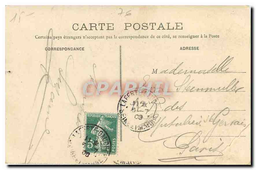 CPA La Ferte Gaucher Le Pont des Romains  — Back