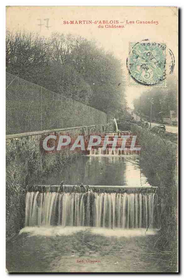 CPA St Martin d'Ablois Les Cascades du Chateau 
