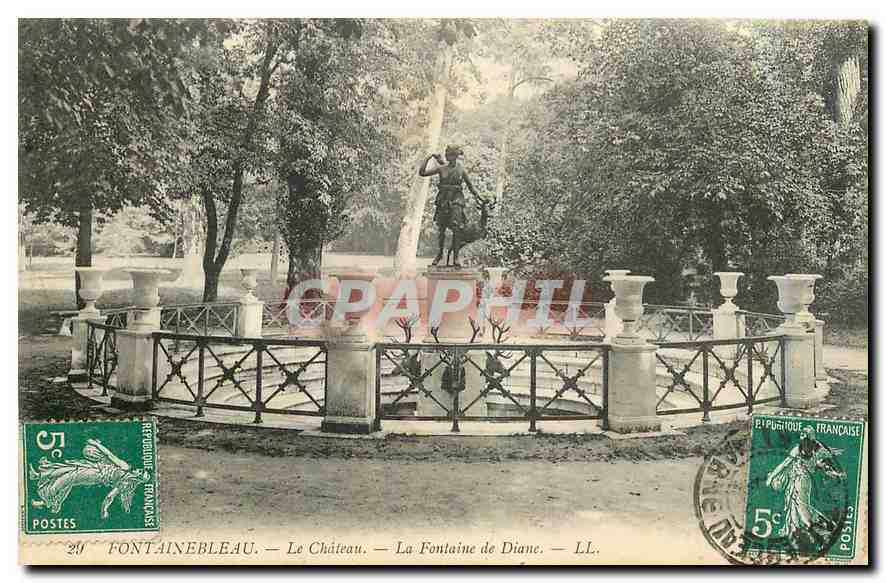 Fontainebleau — The Castle — Fontaine de Diane — LL.