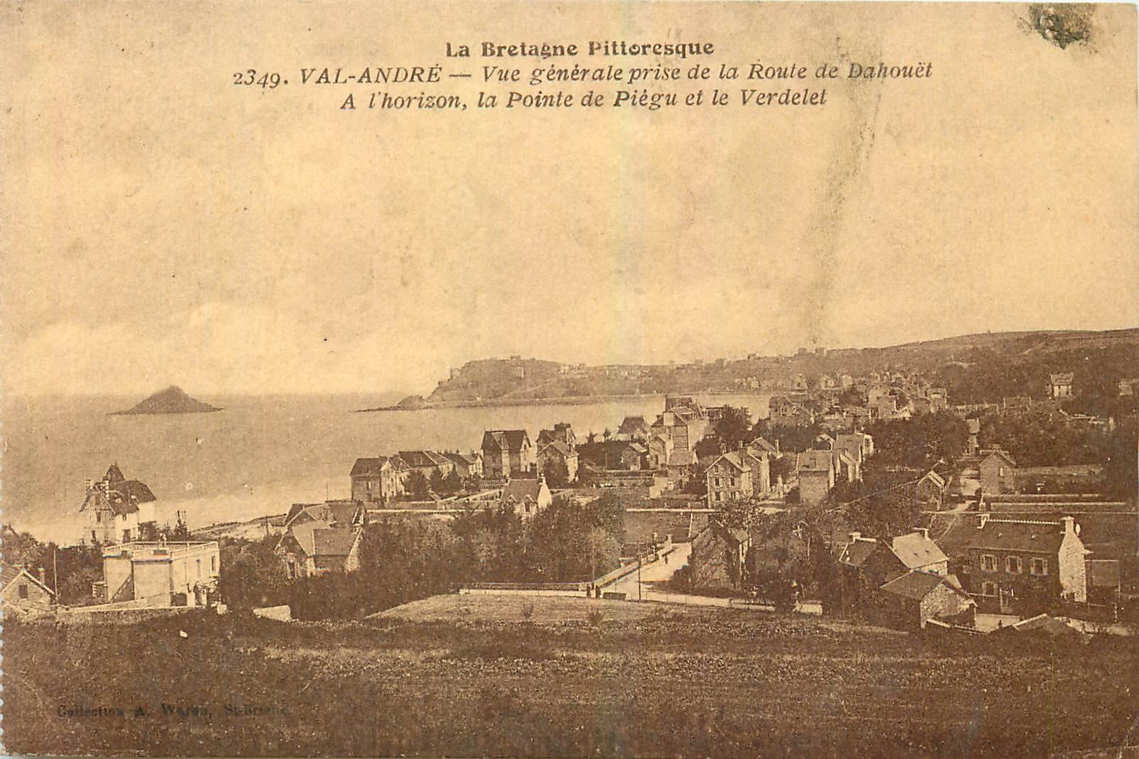 Val-André — Vue générale prise de la Route de Dahouët — La Bretagne Pittoresque