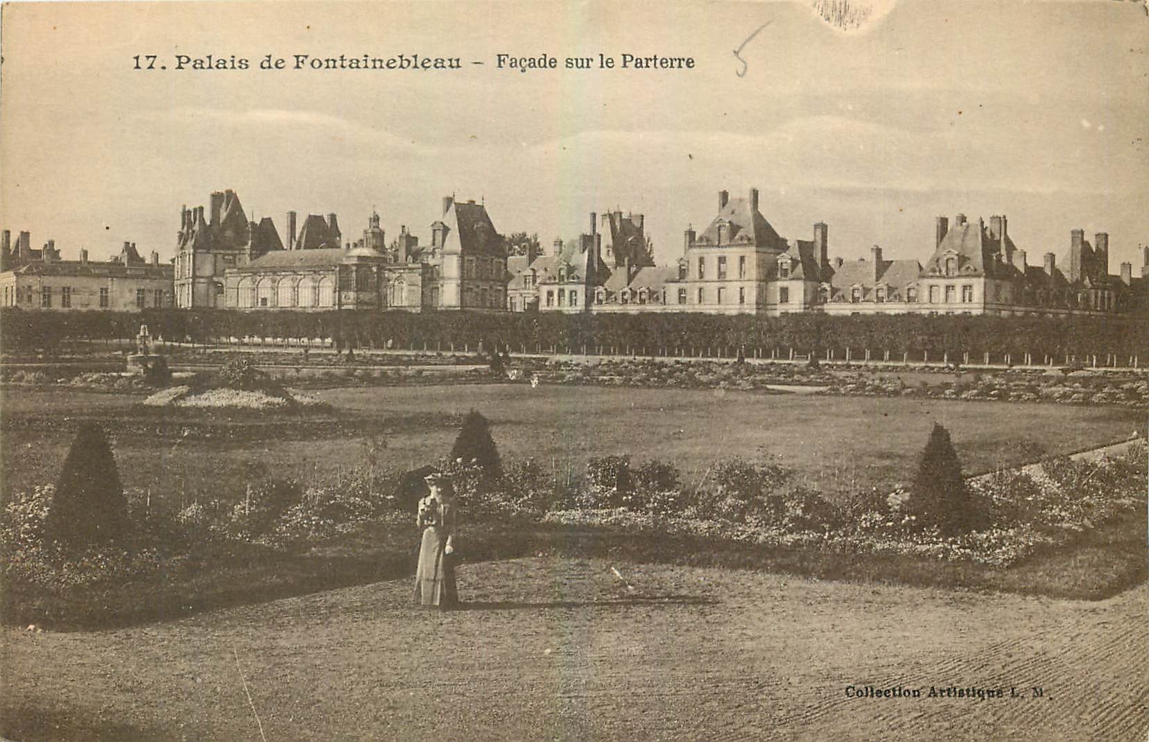 Schloss Fontainebleau — Fassade am Parterre — Künstlerische Sammlung L. N.