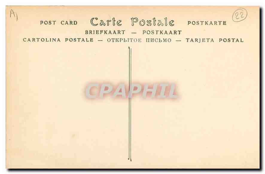 CPA Ile de Brehat C du N Le Gouffte du Paon  — Verso