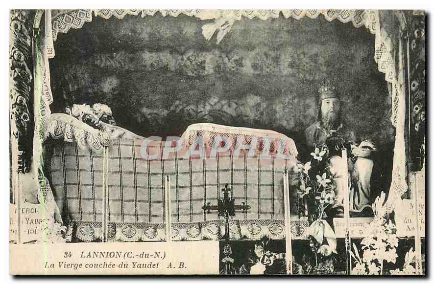 La Vierge couchée du Yaudet — Lannion (C.-du-N.) — Phototypie A. Fontel, Angers