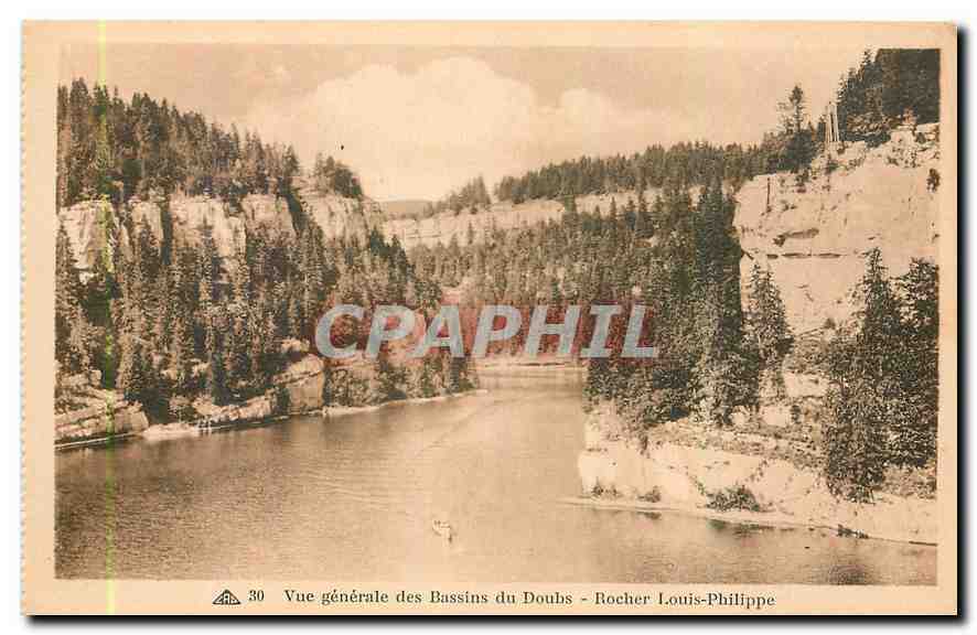 CPA Vue generale des Bassins de Doubs Rocher Louis Philippe 