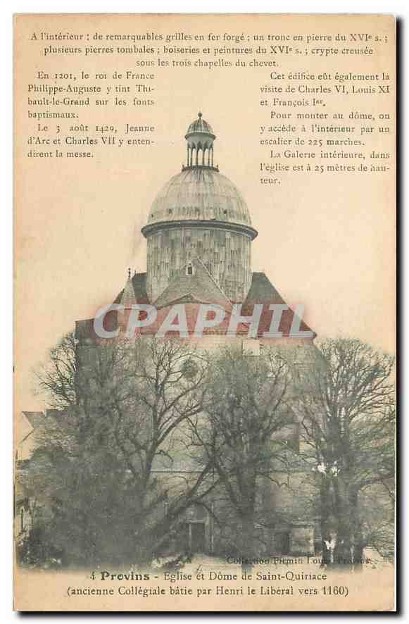 CPA Provins Eglise et Dome de Saint Quiriace 