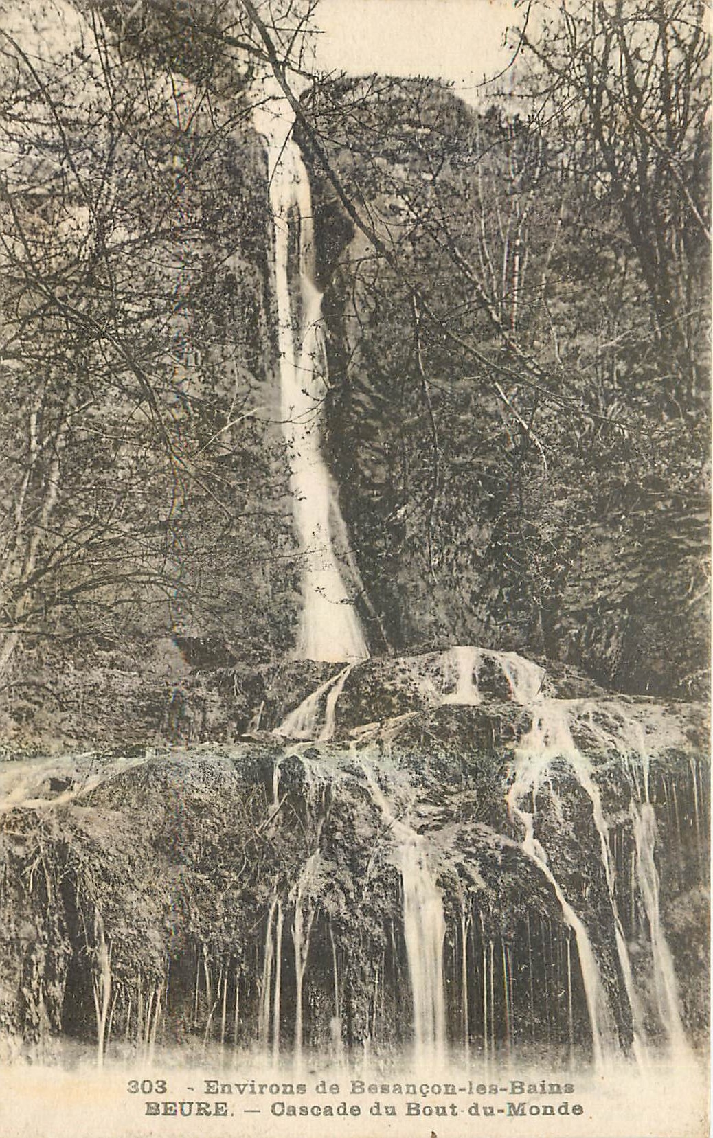 CPA Environs de Besancon les Bains Beure Cascade du Bout du Monde 