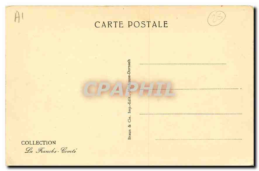CPA La Franche comte Pittoresque Chemin en Foret  — Rückseite