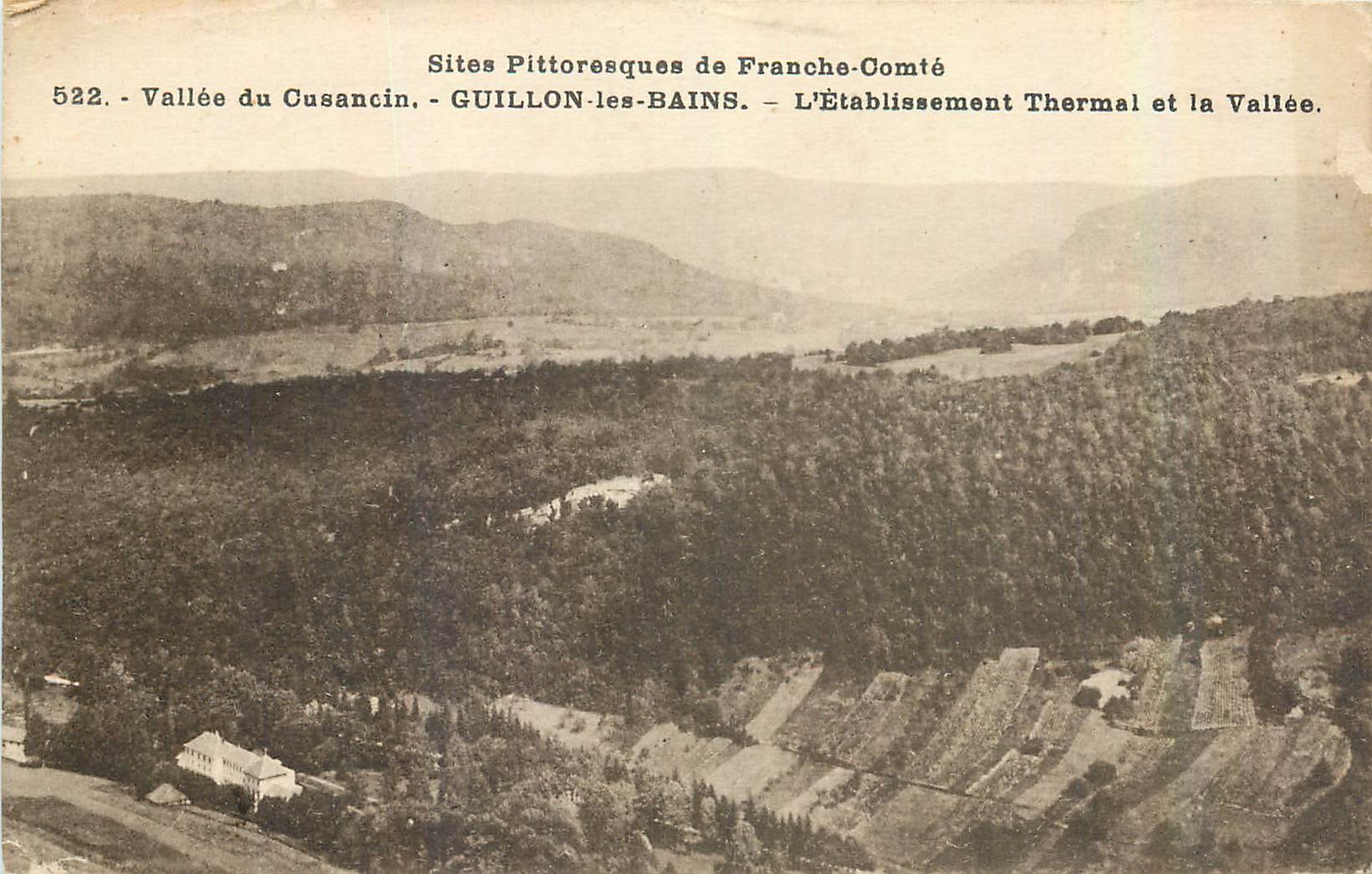 CPA Sites Pittoresques de Franche Comte Vallee du Cusancin Guillon les Bains l'Etablissement Thermal